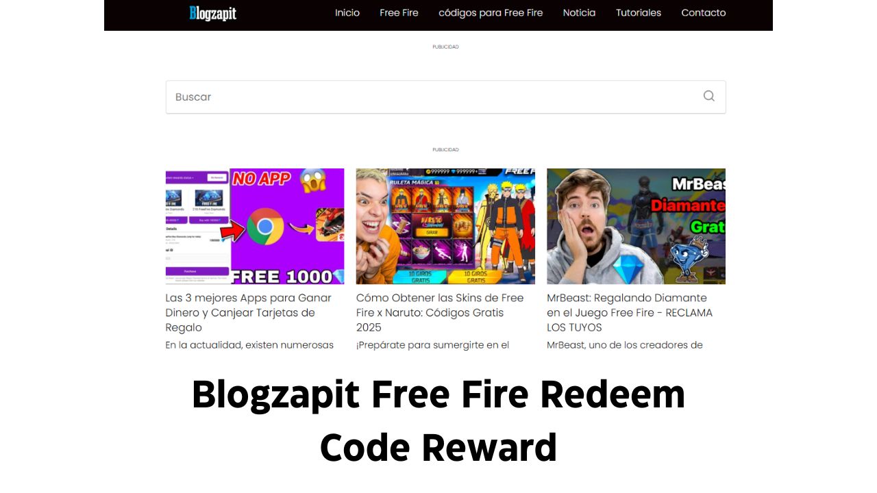 Blogzapit Free Fire Redeem Code Reward