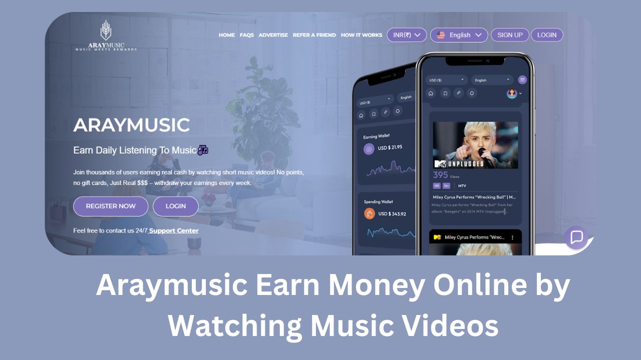 Araymusic Earn Money Online by Watching Music Videos